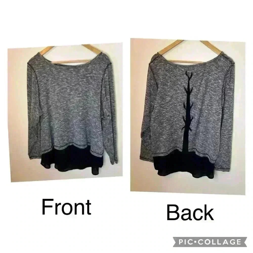 Valerie Stephens Back Crew Neck Lightweight Sweater with Back Tie Detail and Und